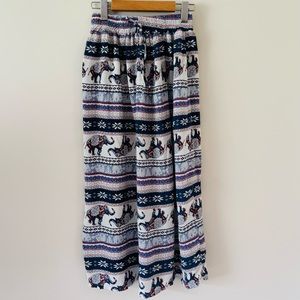 Boho elephant printed maxi skirt